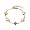 Wholesale Jewelry Flower Shape Stainless Steel Goldplated Pendant Necklace And Bracelet