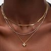 Wholesale Jewelry Flower Shape Stainless Steel Goldplated Pendant Necklace And Bracelet
