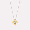 Wholesale Jewelry Flower Shape Stainless Steel Goldplated Pendant Necklace And Bracelet