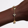 Wholesale Jewelry Flower Shape Stainless Steel Goldplated Pendant Necklace And Bracelet