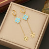 Wholesale Jewelry Flower Stainless Steel Beaded Necklace With Electroplating