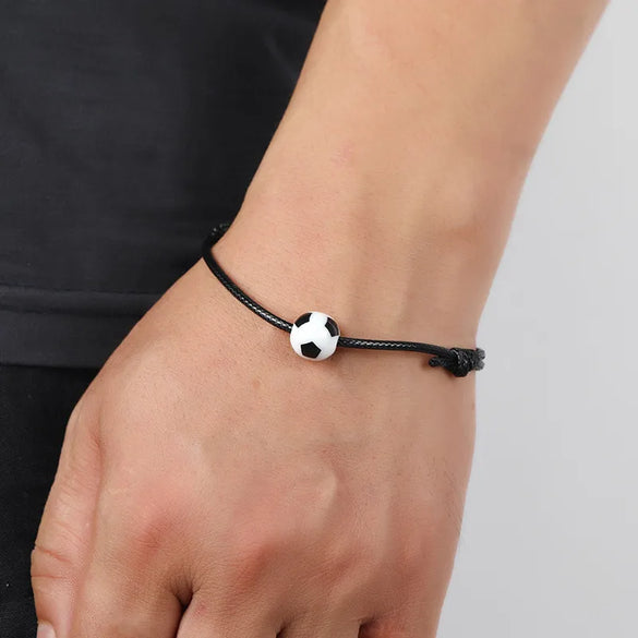 Wholesale Jewelry Football Woven Rope Bracelet Nihaojewelry