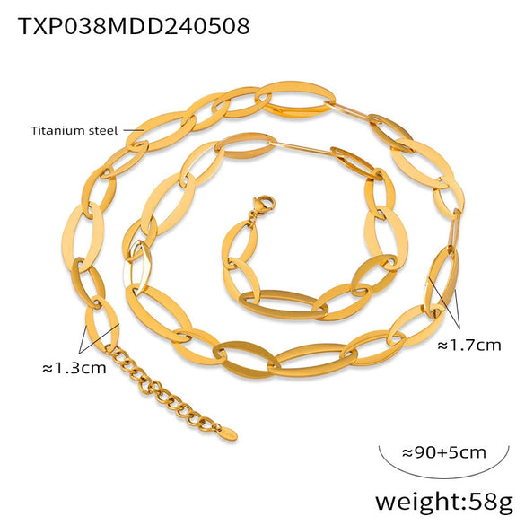 Wholesale Jewelry French Retro Elegant Light Luxury 316L Stainless Steel Chain Design Electroplating Jewelry