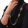 Wholesale Jewelry French Retro Elegant Light Luxury 316L Stainless Steel Chain Design Electroplating Jewelry