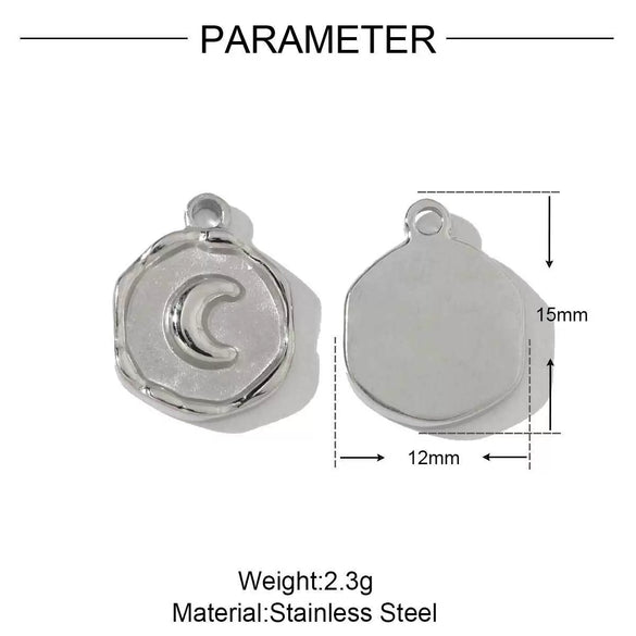 Wholesale Jewelry French Retro Geometric Daisy Strawberry Disc Titanium Steel Stainless Steel Electroplated Necklace Pendant Accessories