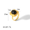 Wholesale Jewelry French Retro Geometric Stainless Steel Bracelet Ring Earrings With Electroplating For Women