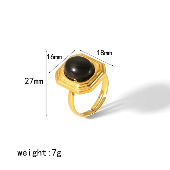 Wholesale Jewelry French Retro Geometric Stainless Steel Bracelet Ring Earrings With Electroplating For Women