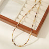 Wholesale Jewelry French Retro Geometric Style Copper Egg Yolk Crystal Stainless Steel Manual Design Clavicle Chain