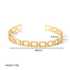 Wholesale Jewelry French Retro Love Opening Stainless Steel Bracelet Electroplated