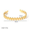 Wholesale Jewelry French Retro Love Opening Stainless Steel Bracelet Electroplated