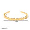 Wholesale Jewelry French Retro Love Opening Stainless Steel Bracelet Electroplated