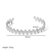 Wholesale Jewelry French Retro Love Opening Stainless Steel Bracelet Electroplated