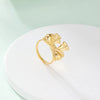 Wholesale Jewelry French Style Bow Knot 304 Stainless Steel 14K Gold Plated Rings