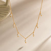 Wholesale Jewelry Fresh Water Pearl Millet Bead Tassel Stainless Steel Geometric Retro Style Electroplated