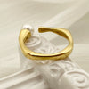 Wholesale Jewelry Freshwater Pearl Irregular Shape Ring For Women Stainless Steel Electroplated