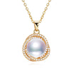 Wholesale Jewelry Freshwater Pearl Pendant Necklace With Geometric Style Copper Accessories And K Gold Craft