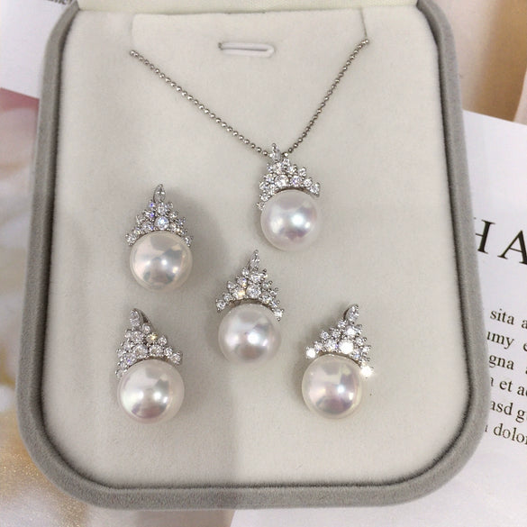 Wholesale Jewelry Freshwater Pearl Pendant 925 Silver Perfect Circle Minimalist Style