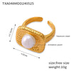 Wholesale Jewelry Freshwater Pearl 316L Stainless Steel Niche Wave Dot Electroplated Design