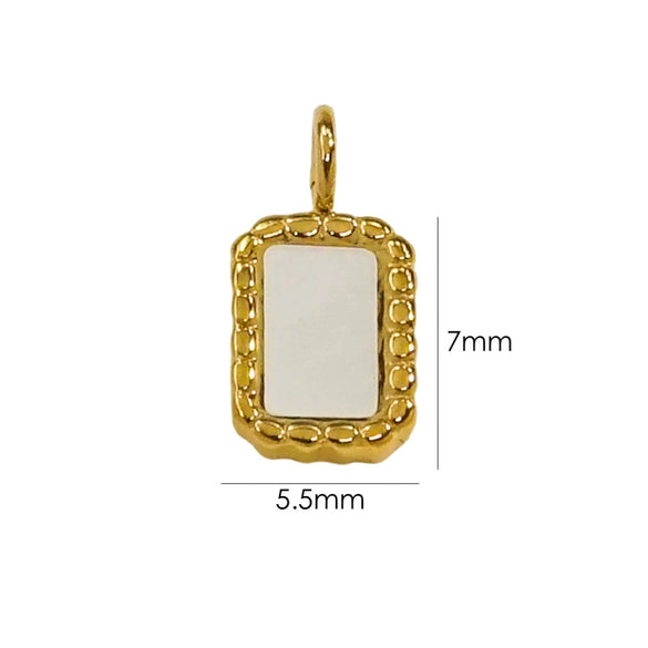 Wholesale Jewelry Freshwater Shell Inlay Stainless Steel Light Luxury Pendant