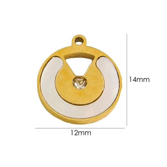 Wholesale Jewelry Freshwater Shell Inlay Stainless Steel Light Luxury Pendant