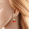 Wholesale Jewelry Fruit Cherry Copper 18K Gold Plated Earrings Unisex Simple Style