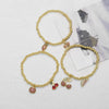 Wholesale Jewelry Fruit Cherry Watermelon Copper Pendant Bracelet For Women Electroplated