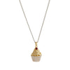 Wholesale Jewelry Fruit Food Style Geometric Donut Copper Pendant Necklace Inlaid With Colored Zircon Electroplated
