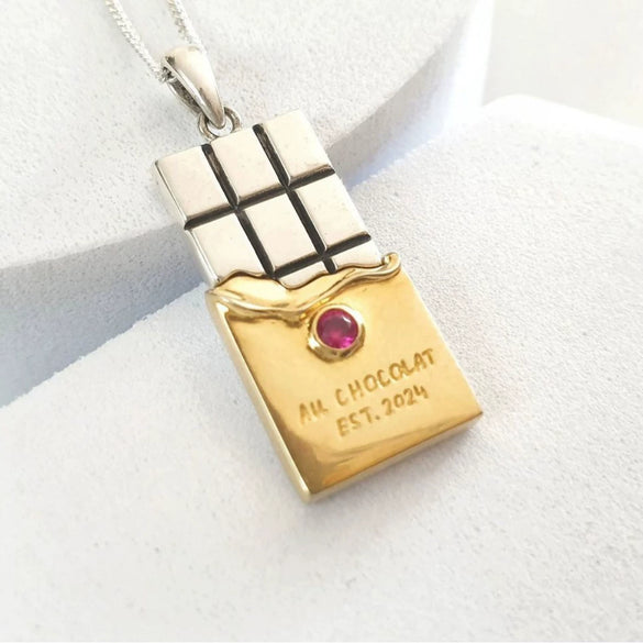 Wholesale Jewelry Fruit Food Style Geometric Donut Copper Pendant Necklace Inlaid With Colored Zircon Electroplated