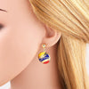 Wholesale Jewelry Fruit Insect Strawberry Copper 18K Gold Plated Earrings For Women