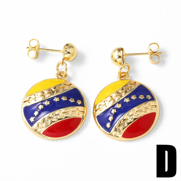 Wholesale Jewelry Fruit Insect Strawberry Copper 18K Gold Plated Earrings For Women