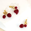 Wholesale Jewelry Fruit Pattern Copper Pendant Necklace And Earrings With Electroplating
