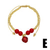 Wholesale Jewelry Fruit Pattern Copper Plated Gold Pendant Bracelet Unisex Women