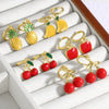 Wholesale Jewelry Fruit Shape Copper Electroplated Earrings For Women