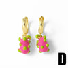 Wholesale Jewelry Fruit Strawberry Pitaya Copper Pendant Electroplated Earrings For Women
