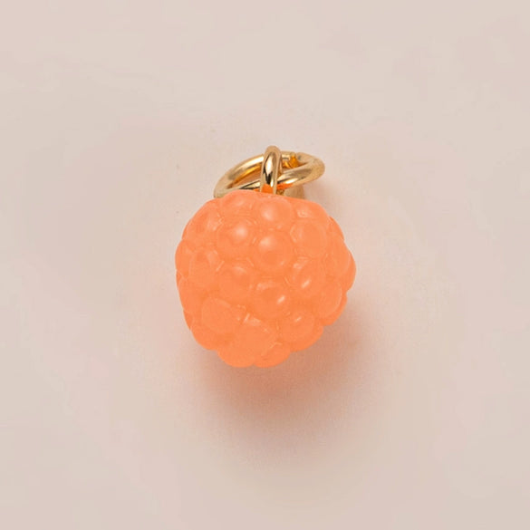 Wholesale Jewelry Fruit Style Copper And Liuli Pendant Necklace With O Word Chain For Women Electroplated