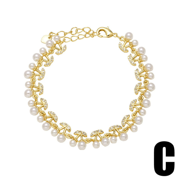 Wholesale Jewelry Fruit Style Copper Electroplating Bracelet