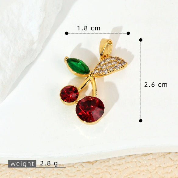 Wholesale Jewelry Fruit Style Copper Pendant Necklace With Electroplating