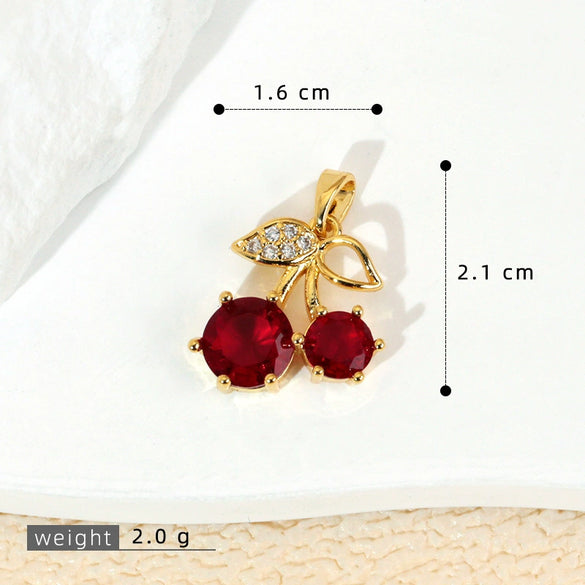 Wholesale Jewelry Fruit Style Copper Pendant Necklace With Electroplating