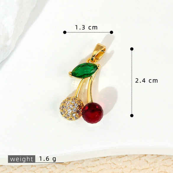 Wholesale Jewelry Fruit Style Copper Pendant Necklace With Electroplating