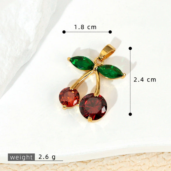 Wholesale Jewelry Fruit Style Copper Pendant Necklace With Electroplating