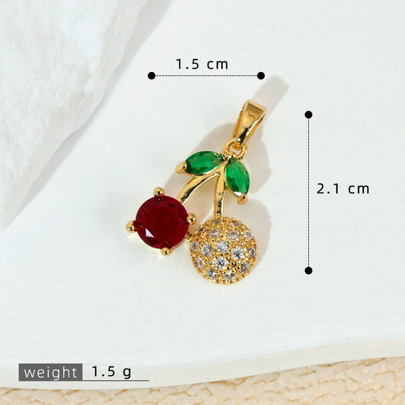 Wholesale Jewelry Fruit Style Copper Pendant Necklace With Electroplating