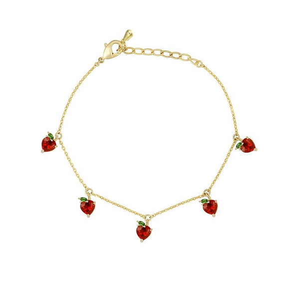Wholesale Jewelry Fruit Style Copper Zircon Women's Tropical Fruit Bracelet