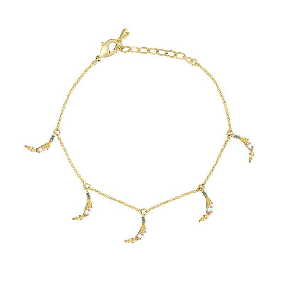 Wholesale Jewelry Fruit Style Copper Zircon Women's Tropical Fruit Bracelet