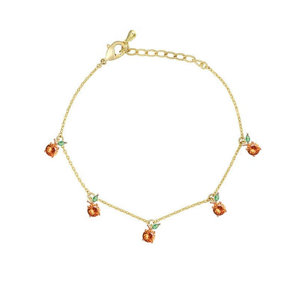 Wholesale Jewelry Fruit Style Copper Zircon Women's Tropical Fruit Bracelet