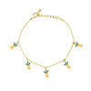 Wholesale Jewelry Fruit Style Copper Zircon Women's Tropical Fruit Bracelet