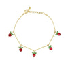 Wholesale Jewelry Fruit Style Copper Zircon Women's Tropical Fruit Bracelet