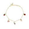Wholesale Jewelry Fruit Style Copper Zircon Women's Tropical Fruit Bracelet