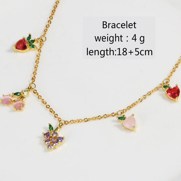 Wholesale Jewelry Fruit Zircon Bracelet For Women