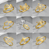 Wholesale Jewelry Funny Sweet Pastoral Star Bat Butterfly 201 Stainless Steel 18K Gold Plated Polishing Open Rings