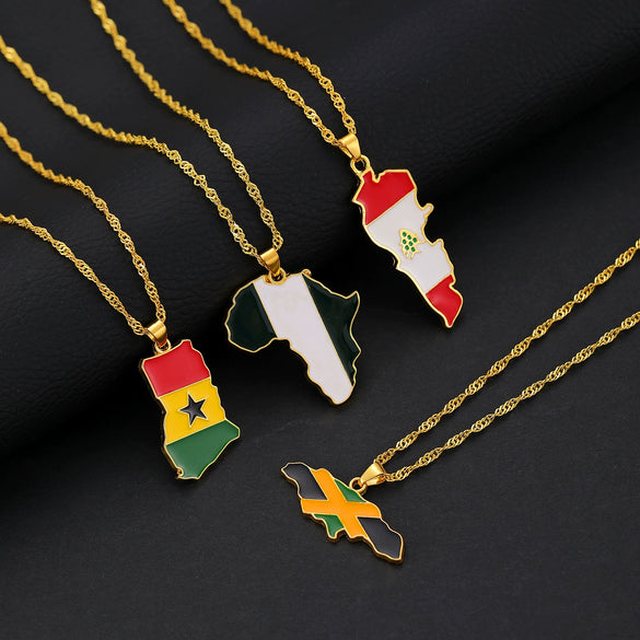 Wholesale Jewelry Geometric Alloy Drop Necklace Electroplated Unisex